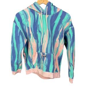 Adidas Originals FBLA RYV Marbled Paint Pastel AOP Hoodie Sweatshirt Small